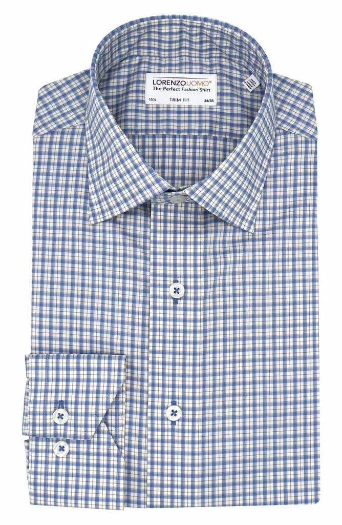 商品Lorenzo Uomo|Trim Fit Plaid Check Dress Shirt,价格¥410,第1张图片