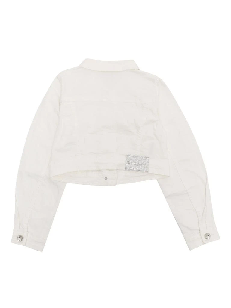商品MONNALISA|Monnalisa Embellished-Button Cropped Denim Jacket,价格¥1770,第2张图片详细描述