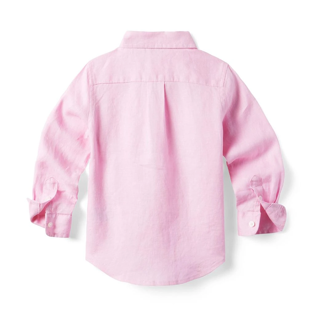 商品Janie and Jack|Linen Roll-Up Shirt (Toddler/Little Kids/Big Kids),价格¥343,第2张图片详细描述