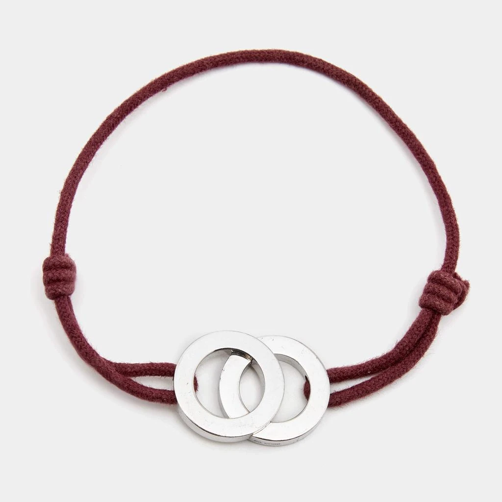 商品[二手商品] BVLGARI|Bvlgari Bvlgari Interlocking Circles Sterling Silver Adjustable Cord Bracelet,价格¥1065,第4张图片详细描述