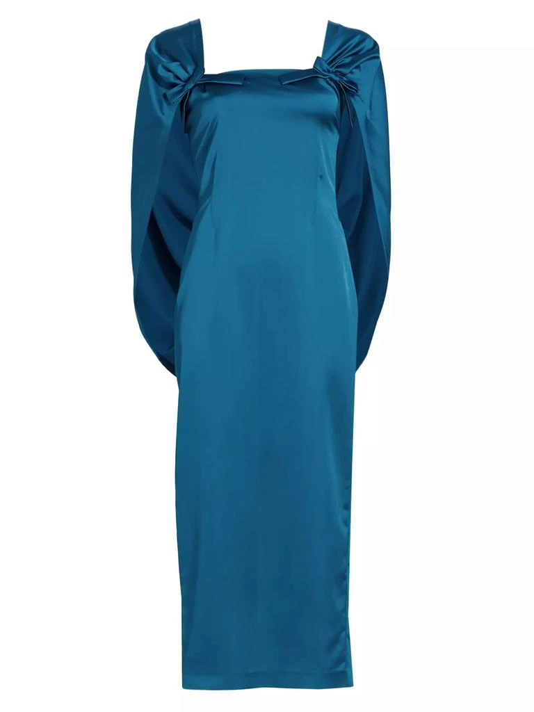 商品Bernadette|August Satin Cape Midi-Dress,价格¥3586,第1张图片