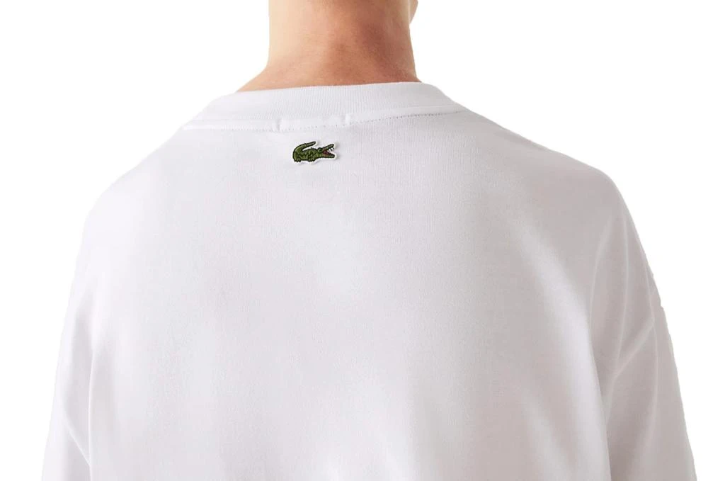 商品Lacoste|Lacoste T-shirt White Cotton Oversized T-shirt With Big Crocodile Patch.,价格¥916,第3张图片详细描述