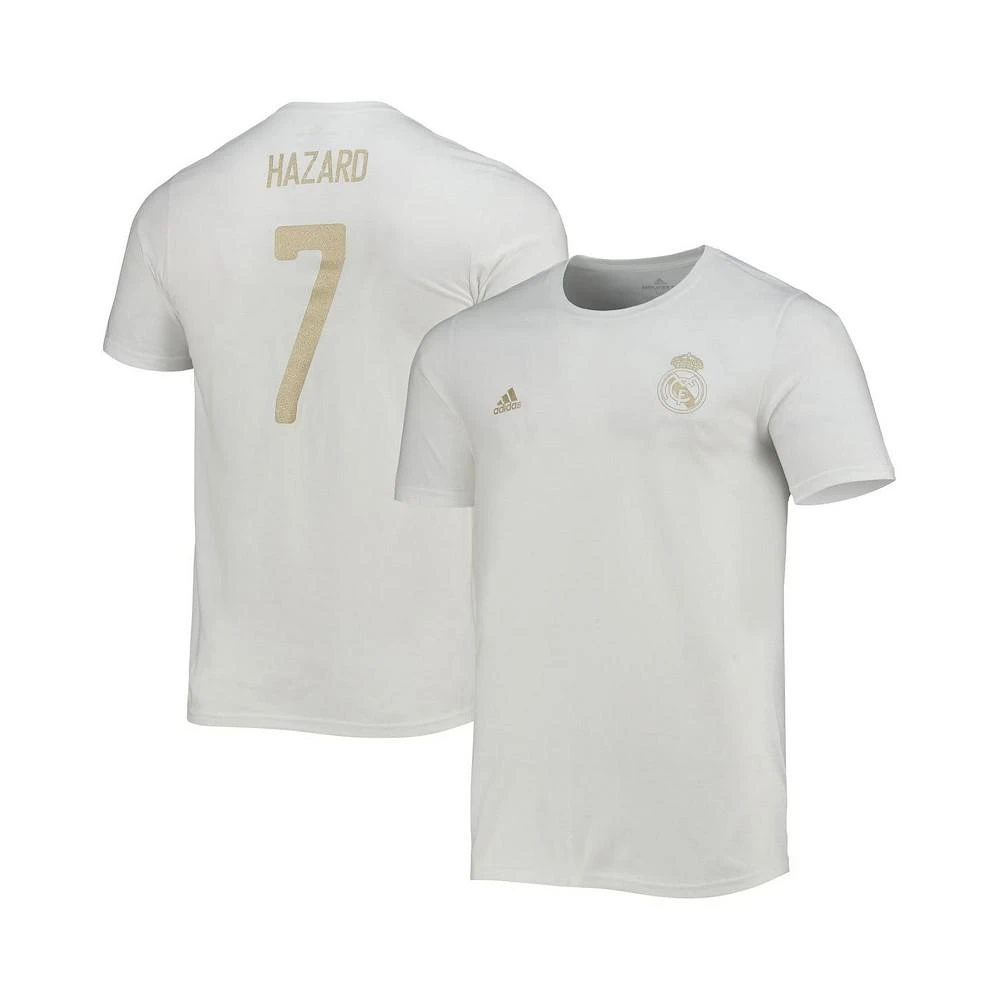 商品Adidas|Men's Eden Hazard White Real Madrid Amplifier Name and Number T-shirt,价格¥226,第1张图片