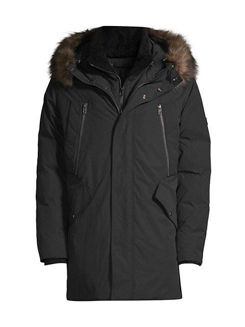 商品Andrew Marc|Ventura Lamb Fur-Lined & Faux Fur-Trimmed Parka,价格¥3542,第1张图片