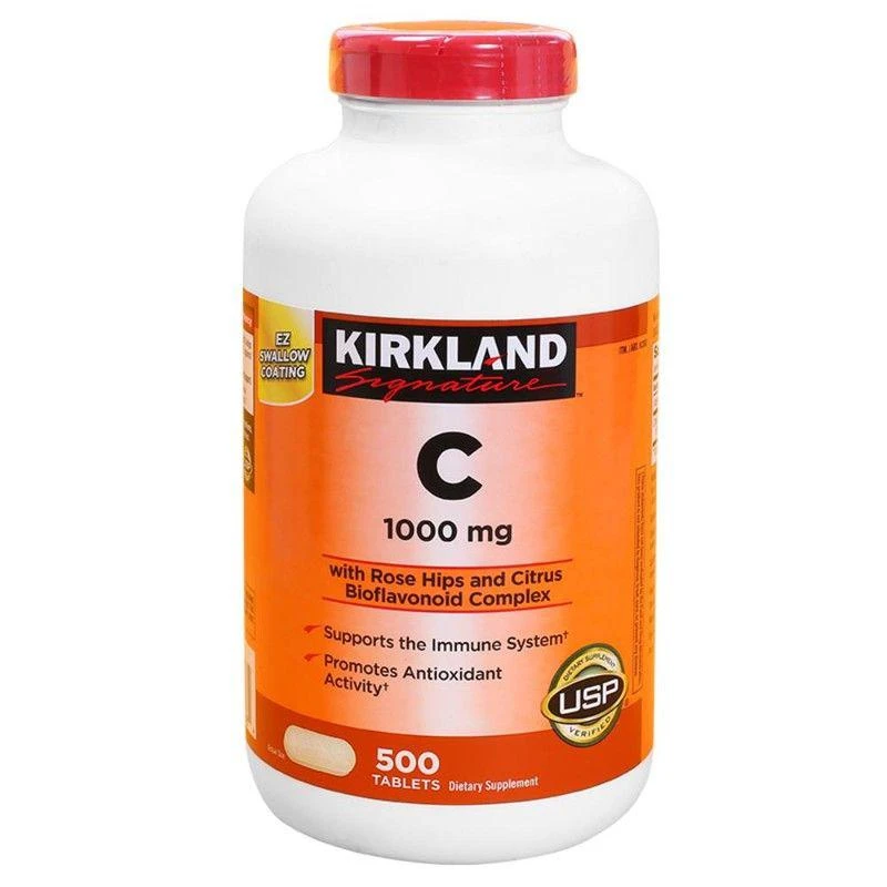 商品kirkland signature|美国直邮 kirkland柯克兰维生素C咀嚼片天然补充VC片1000mg 500粒,价格¥252,第1张图片
