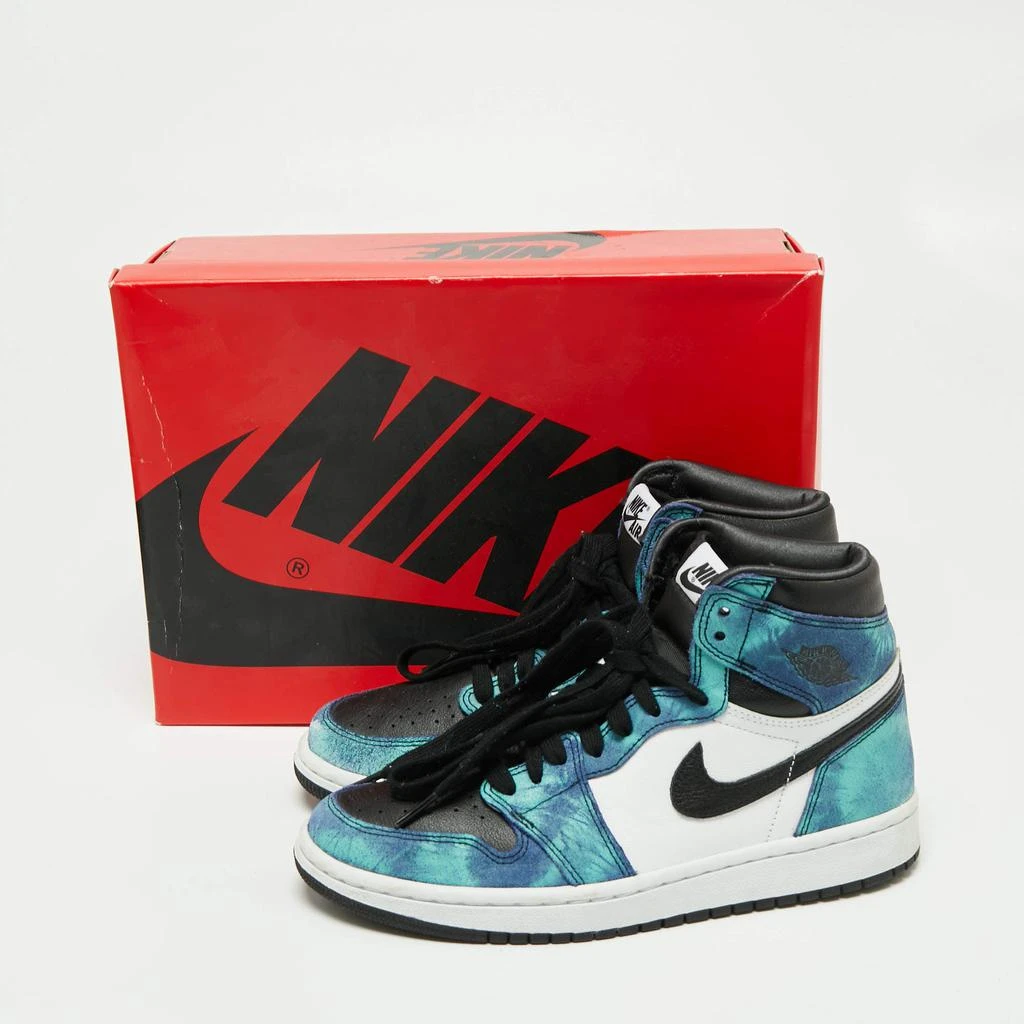 Nike Jordan Multicolor Leather And Fabric Air Jordan 1 Retro Tie-Dye High Top Sneakers Size 38.5 商品