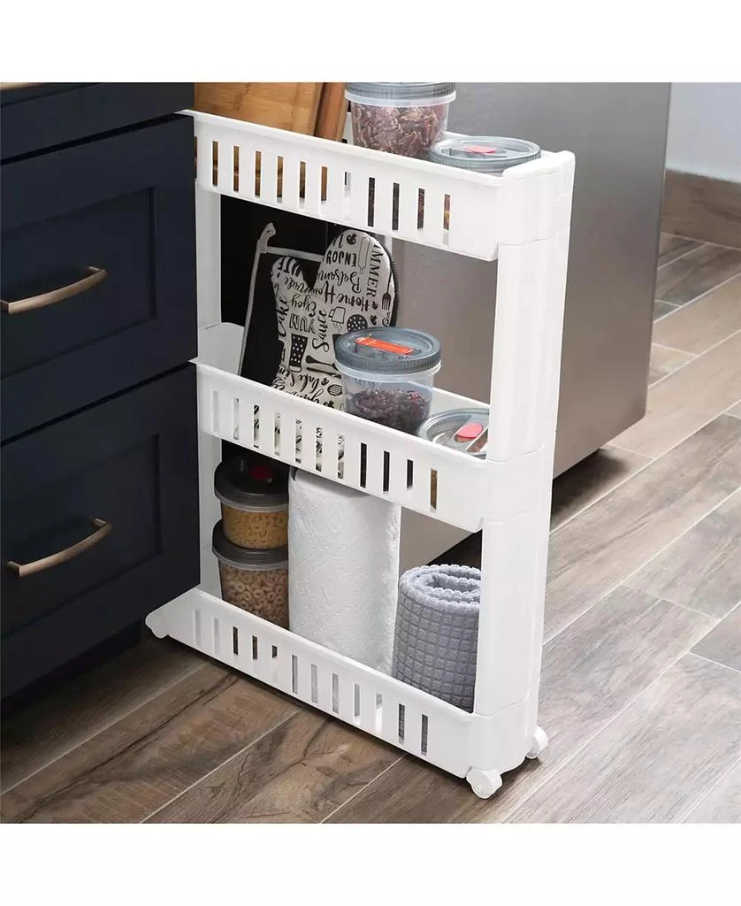 商品Simplify|3 Tier Slim Slide Out Storage Cart,价格¥351,第3张图片详细描述