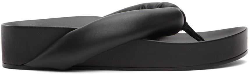 Black Oversize Flip Flop Sandals商品第1张图片规格展示