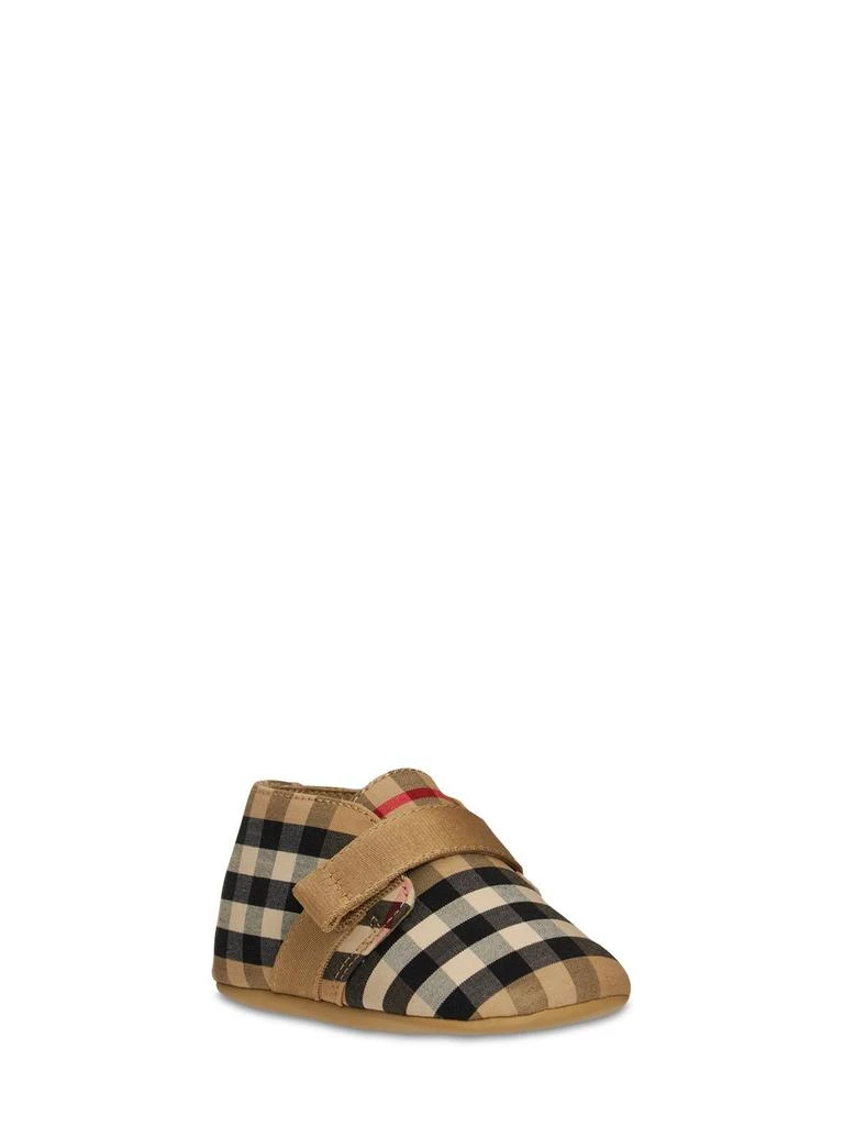 商品Burberry|Check Print Cotton Pre-walker Shoes,价格¥1460,第2张图片详细描述