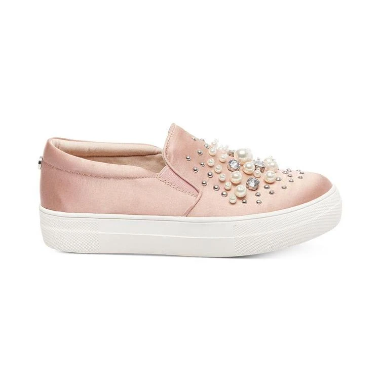 商品Steve Madden|Women's Glamour Pearl-Embellished Sneakers,价格¥333,第3张图片详细描述