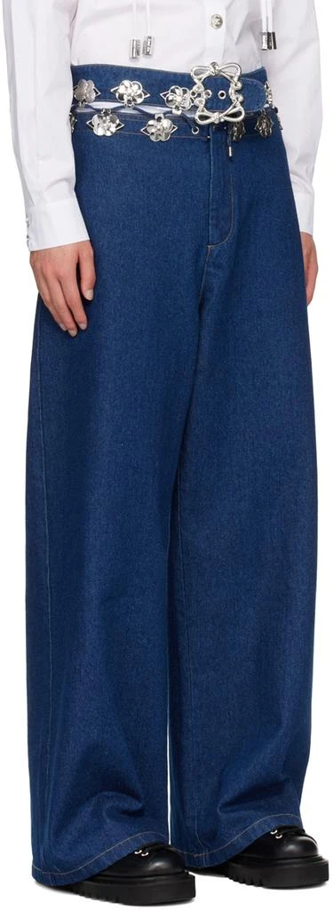 商品CHOPOVA LOWENA|Blue Carabiner Wide Leg Jeans,价格¥4301,第2张图片详细描述