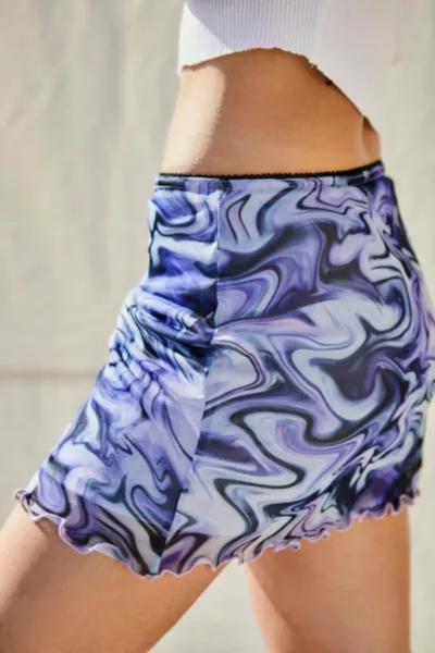 UO Marble Print Micro Mesh Mini Skirt商品第4张图片规格展示