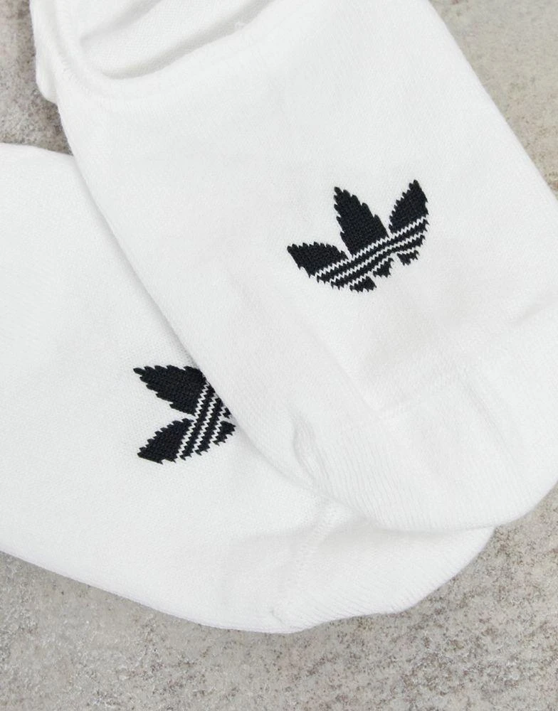 商品Adidas|adidas Originals adicolor Trefoil 3 pack no show socks in white,价格¥54,第3张图片详细描述