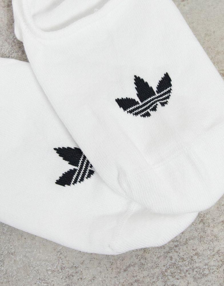 商品Adidas|adidas Originals adicolor Trefoil 3 pack no show socks in white,价格¥71,第5张图片详细描述