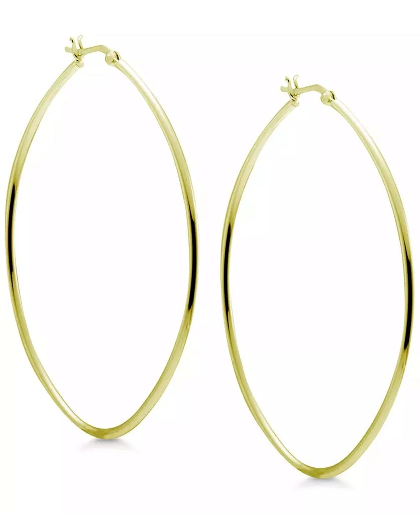 商品Essentials|Oval 3" Extra Large Hoop Earrings  in Silver-Plate,价格¥384,第1张图片