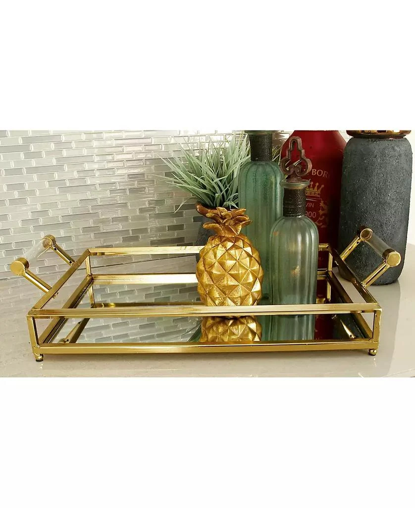 by Cosmopolitan Gold Metal Glam Tray, 5 " x 22 " x 12 " 商品