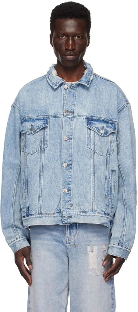 商品Ksubi|Blue Oh G Acid Trip Trash Denim Jacket,价格¥1622,第1张图片