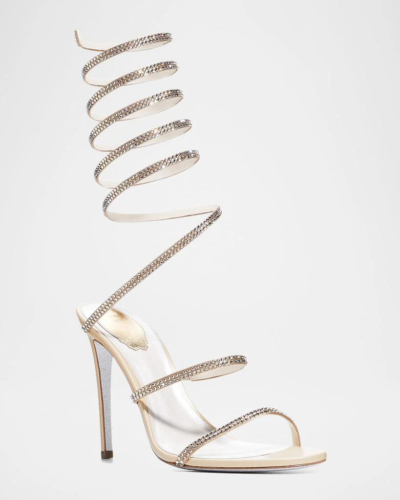 商品Rene Caovilla|Crystal Snake Ankle-Wrap Sandals,价格¥13200,第3张图片详细描述