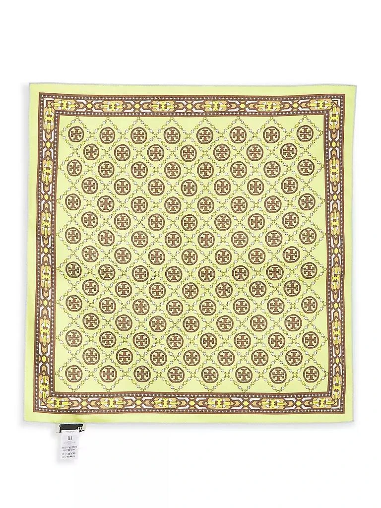 商品Tory Burch|Deco T Monogram Silk Twill Scarf,价格¥778,第5张图片详细描述