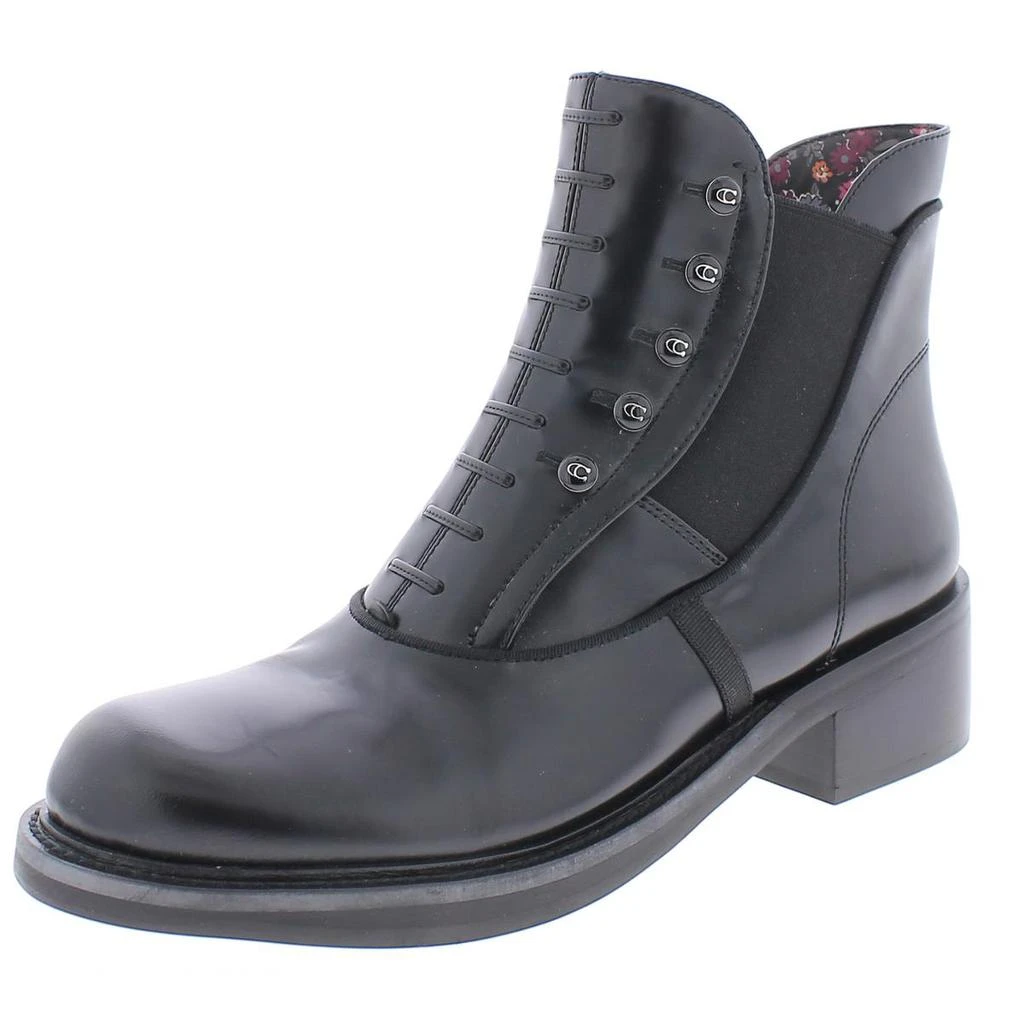 商品Coach|Coach Womens CHLS Faux Leather Stretch Motorcycle Boots,价格¥805,第1张图片