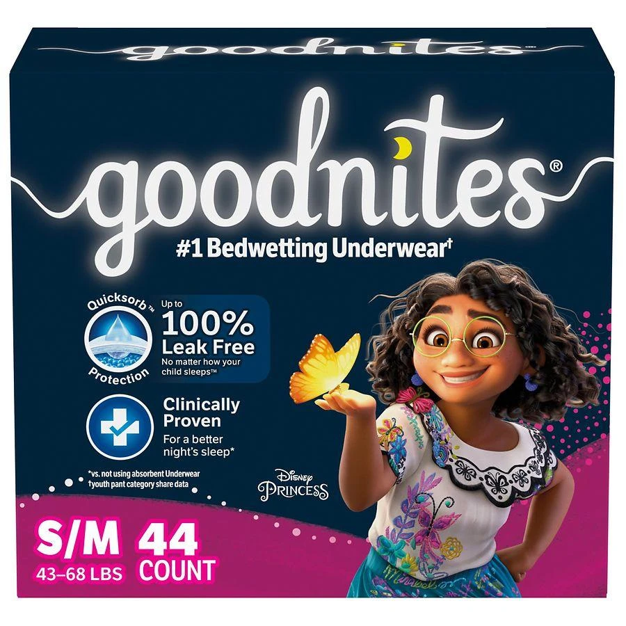 商品goodnites|Bedwetting Underwear Size S/M (43-68 lb.),价格¥246,第1张图片详细描述