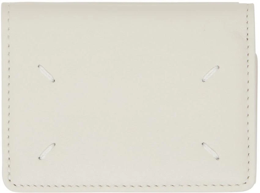 商品MAISON MARGIELA|Gray Leather Trifold Card Holder,价格¥4456,第2张图片详细描述