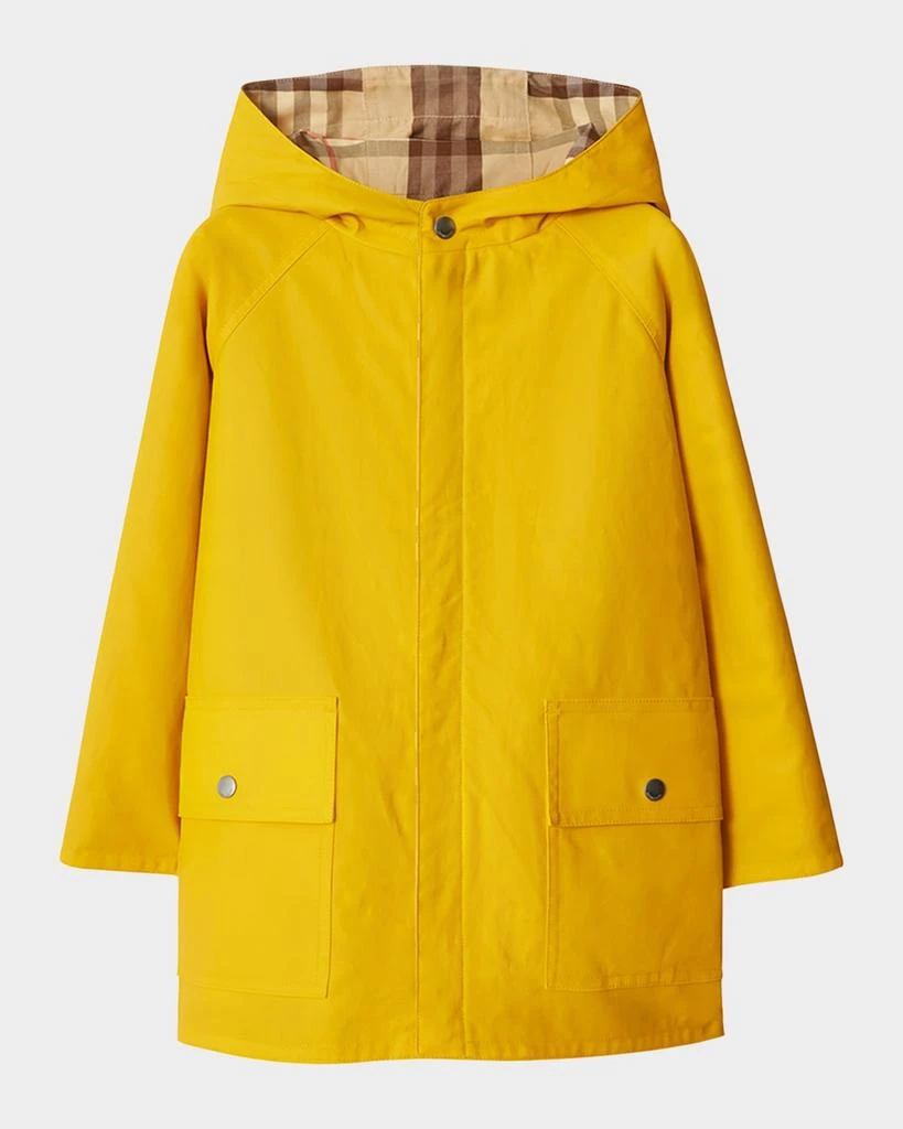 商品Burberry|Boy's Emile Reversible Check-Print Raincoat, Size 3-14,价格¥6885,第1张图片