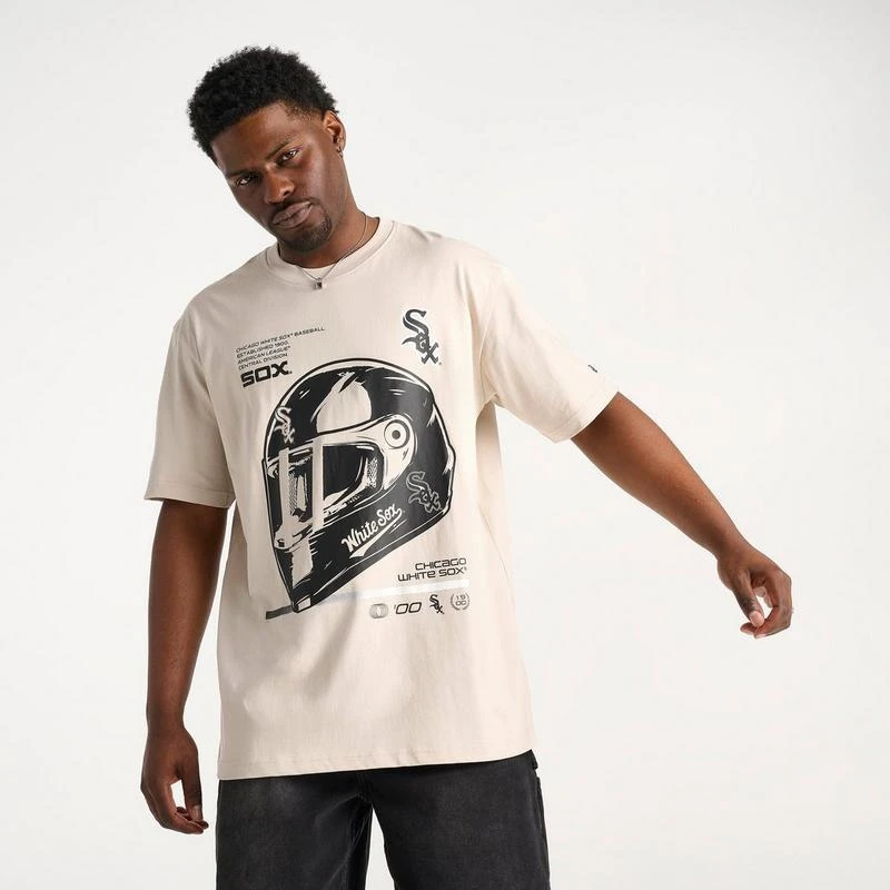 商品New Era|Men's New Era Chicago White Sox MLB Modern Speed Helmet T-Shirt,价格¥222,第3张图片详细描述