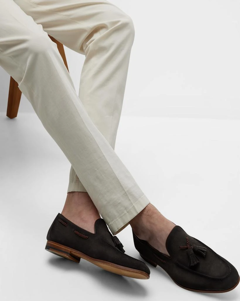 商品Magnanni|Men's Suede Tassel Loafers,价格¥1874,第2张图片详细描述