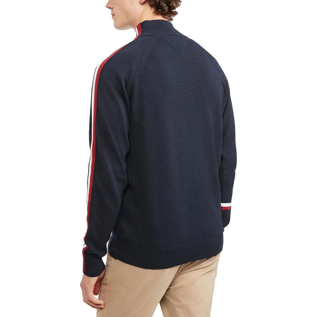 商品Tommy Hilfiger|Mens Cotton Contrast Trim Full Zip Sweater,价格¥532,第2张图片详细描述