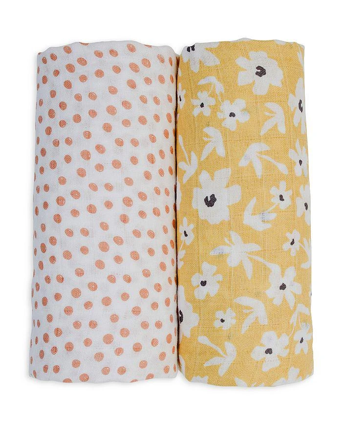 商品Lulujo|Wildflower and Dots Printed Cotton Muslin Blankets, Pack of 2 - Baby,价格¥266,第1张图片