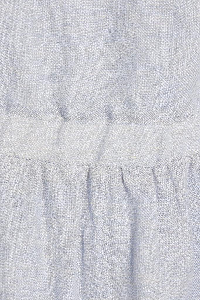 商品IRIS & INK|Eve gathered Lyocell and linen-blend twill midi dress,价格¥2584,第4张图片详细描述