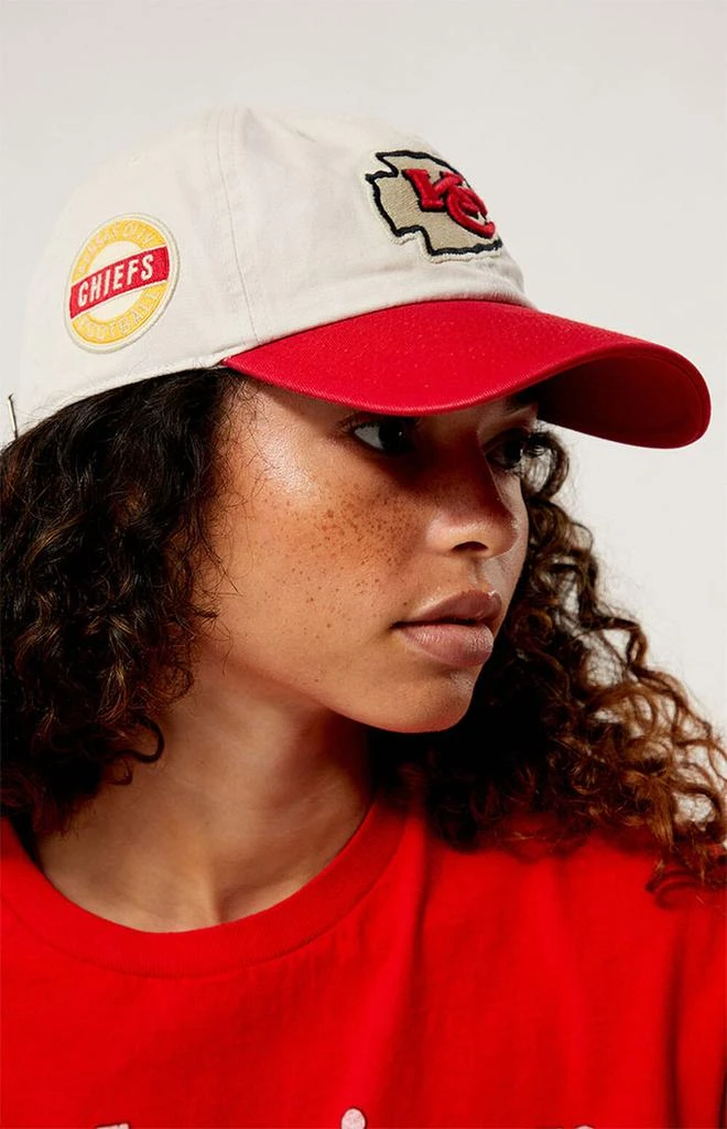 商品47 Brand|Kansas City Chiefs Sidestep Clean Up Dad Hat,价格¥179,第1张图片