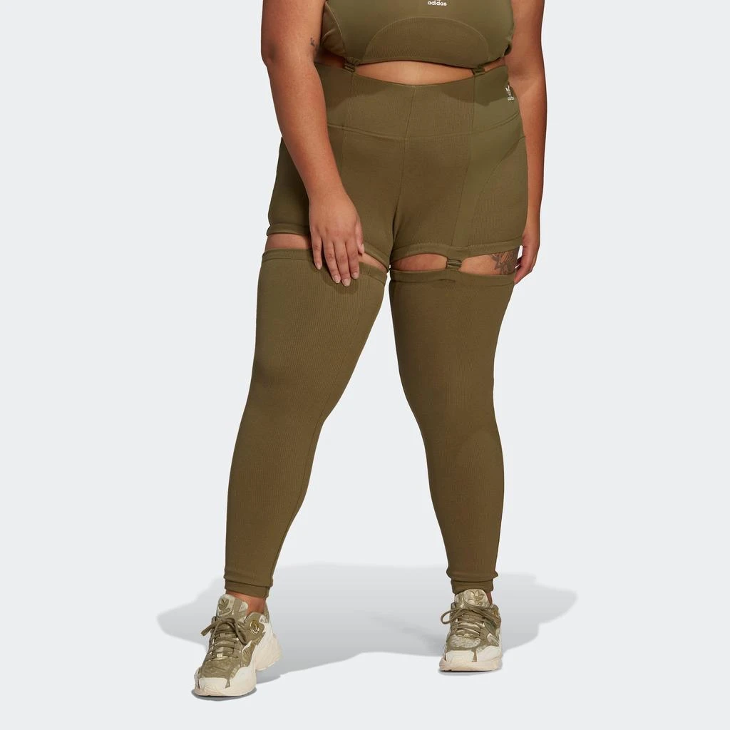 商品Adidas|Women's adidas Always Original Rib Two-in-One Tights (Plus Size),价格¥336,第1张图片