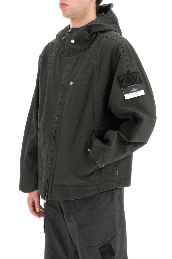商品Stone Island|SHORT HOODED PARKA IN CO NY RIPSTOP-TC,价格¥3950,第5张图片详细描述
