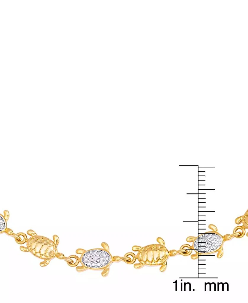 商品Macy's|Diamond Accent Turtle Adjustable Bolo Bracelet in Gold Plate,价格¥314,第2张图片详细描述