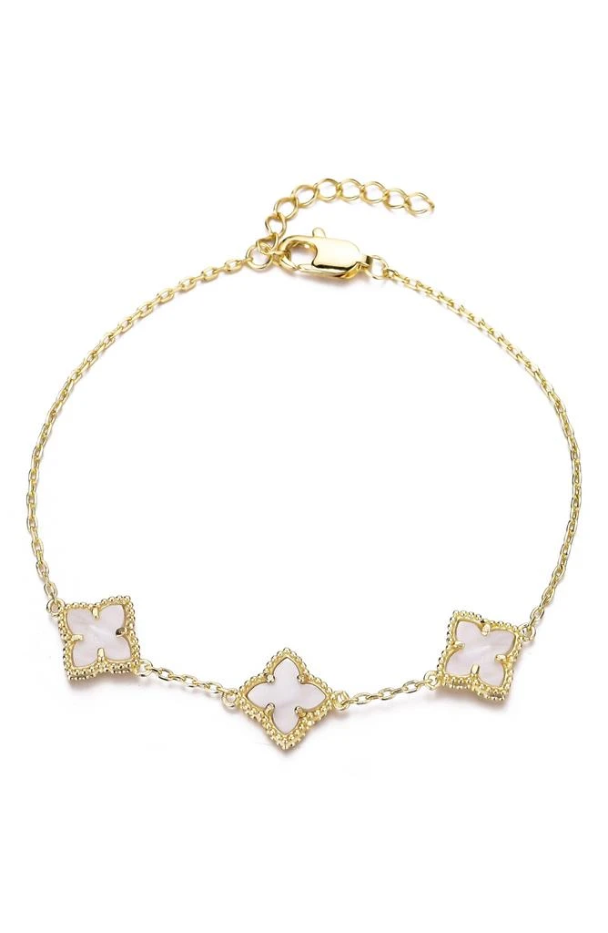 商品ADORNIA|Mother of Pearl Flower Station Bracelet,价格¥143,第1张图片