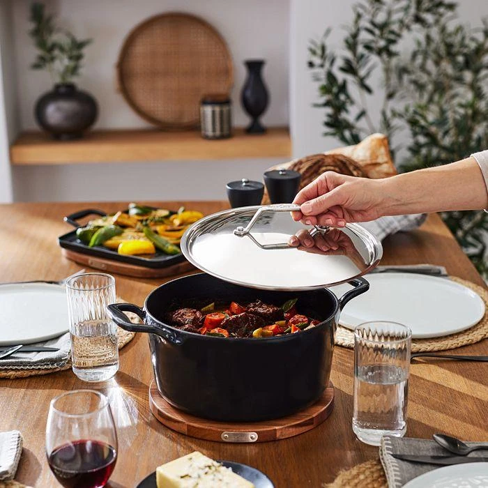 商品All-Clad|6 Quart Enameled Cast Iron Dutch Oven & Trivet,价格¥1712,第2张图片详细描述
