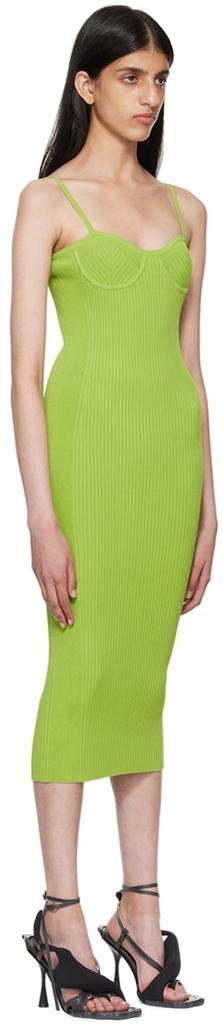 Green Eyelet Bra Midi Dress商品第2张图片规格展示