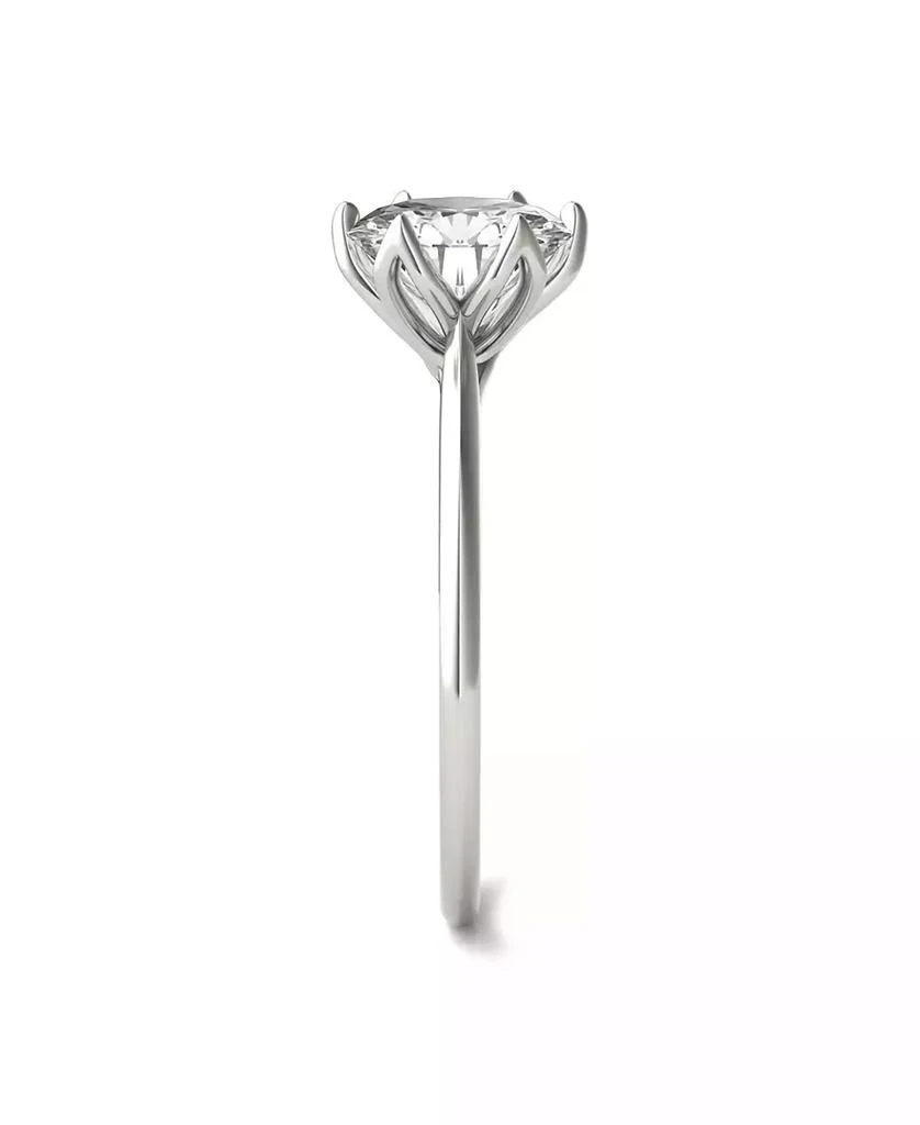 Moissanite Round Solitaire Ring (1-9/10 Carat Total Weight Diamond Equivalent) in 14K White Gold 商品