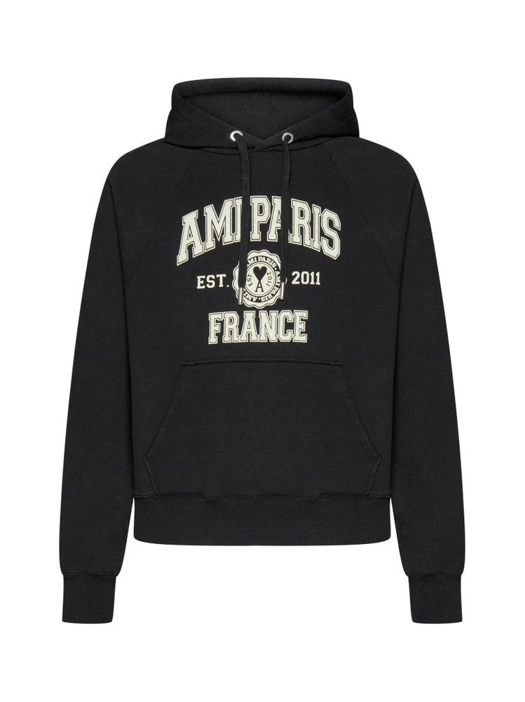 商品AMI|AMI Logo Printed Long-Sleeved Hoodie,价格¥2540,第1张图片