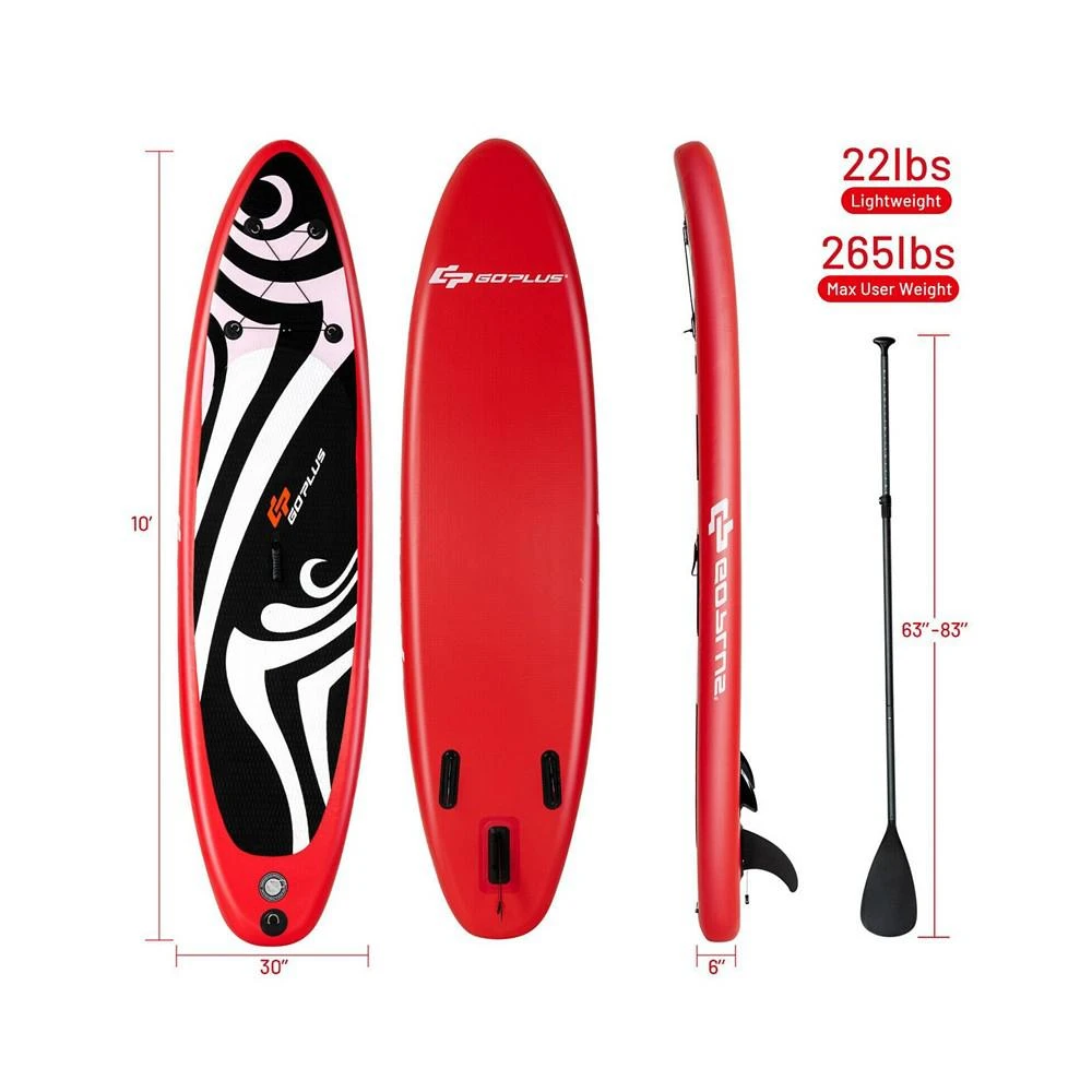 商品Costway|10' Inflatable Stand up Paddle Board Surfboard SUP,价格¥1131,第3张图片详细描述