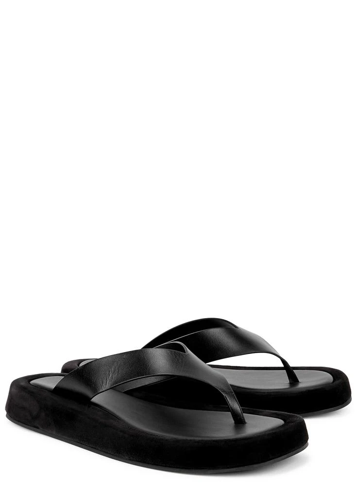 商品The Row|Ginza black leather flip flops,价格¥9887,第2张图片详细描述