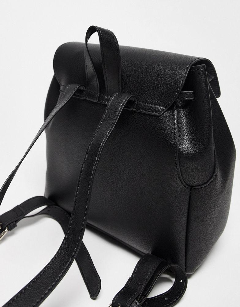 ASOS DESIGN soft minimal backpack in black商品第4张图片规格展示