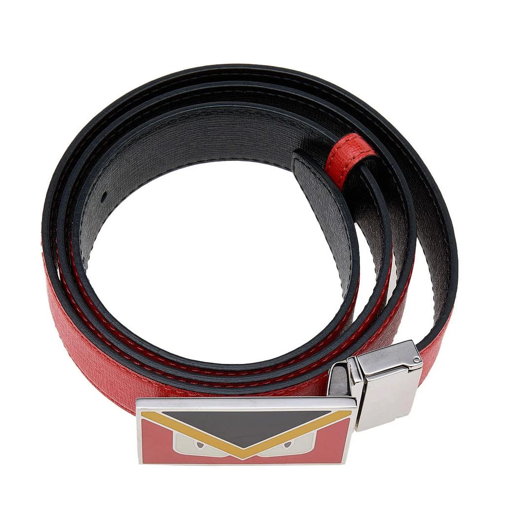 商品[二手商品] Fendi|Fendi Orange/Black Leather Reversible Monster Belt 96CM,价格¥2375,第3张图片详细描述