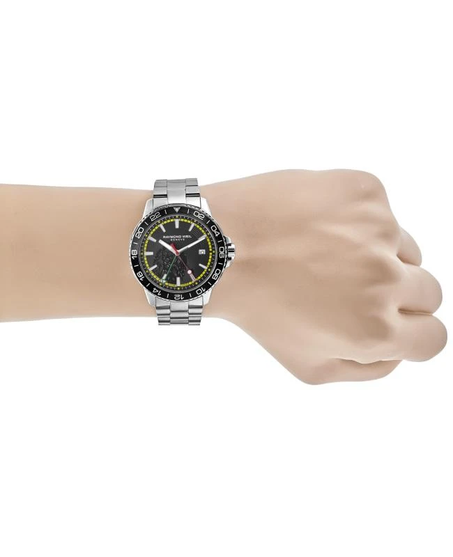 商品Raymond Weil|Raymond Weil Tango GMT Bob Marley Limited Edition Black Dial Stainless Steel Men&apos;s Watch 8280-ST1-BMY18,价格¥6587,第4张图片详细描述