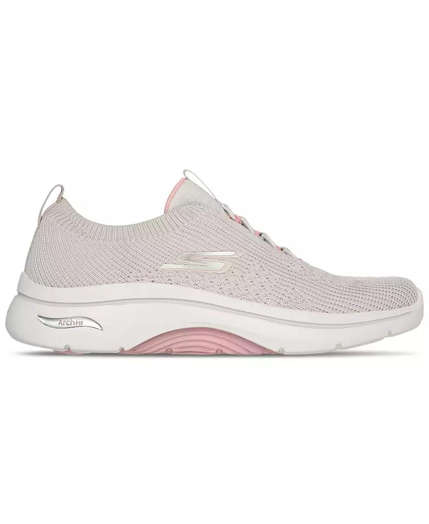 商品SKECHERS|Women's GO WALK Arch Fit- Crystal Waves Walking Sneakers from Finish Line,价格¥375,第2张图片详细描述
