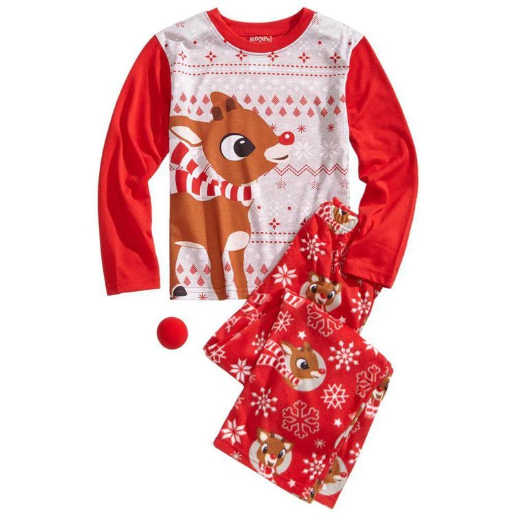 商品Briefly Stated|Rudolph Pajama Set, Big Kids (Size 4-10),价格¥282,第1张图片