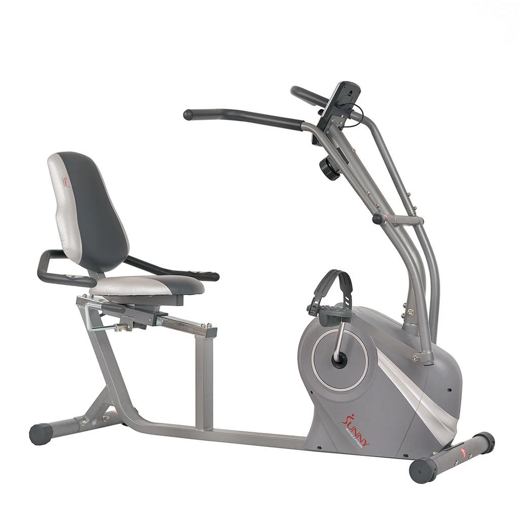 商品Sunny Health & Fitness|Cross Trainer Magnetic Recumbent Bike with Arm Exercisers,价格¥2975,第1张图片