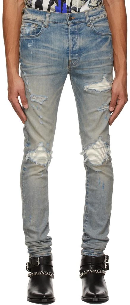 商品AMIRI|Blue & Taupe MX1 Ultra Suede Jeans,价格¥9128,第1张图片